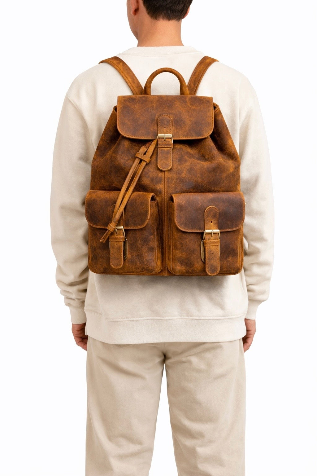 Walker - Rucksack handgefertigt aus Büffelleder