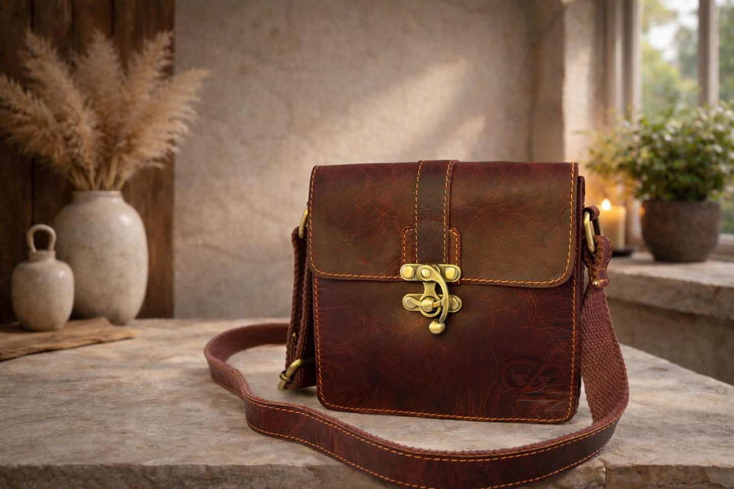 Henry - Umhängetasche aus Büffelleder