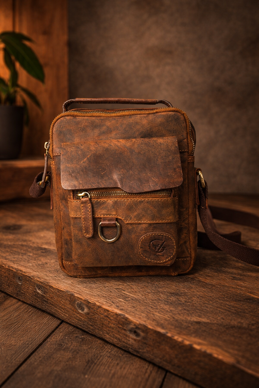 Ravaro – Umhängetasche aus hochwertigem Büffelleder