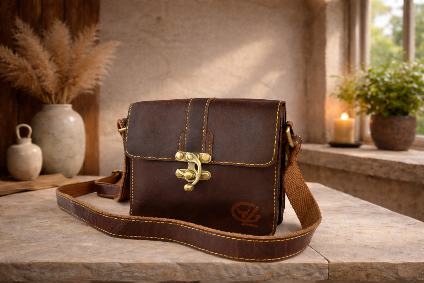 Henry - Umhängetasche aus Büffelleder