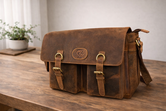 Lord Friedrich Aktentasche aus Büffelleder